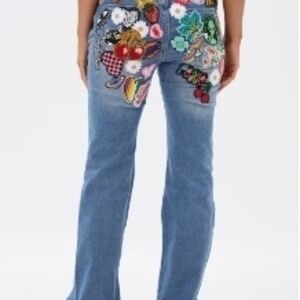 Brand NEW, NEVER WORN!AKIRA Colorful Patchwork Jeans on booty